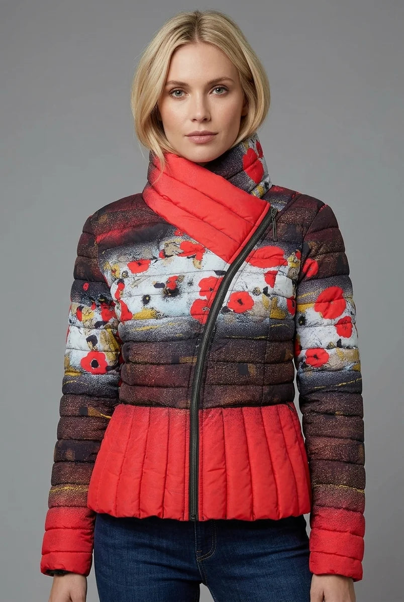 Chaqueta DOLCEZZA MONTREAL acolchada estampado abstracto floral