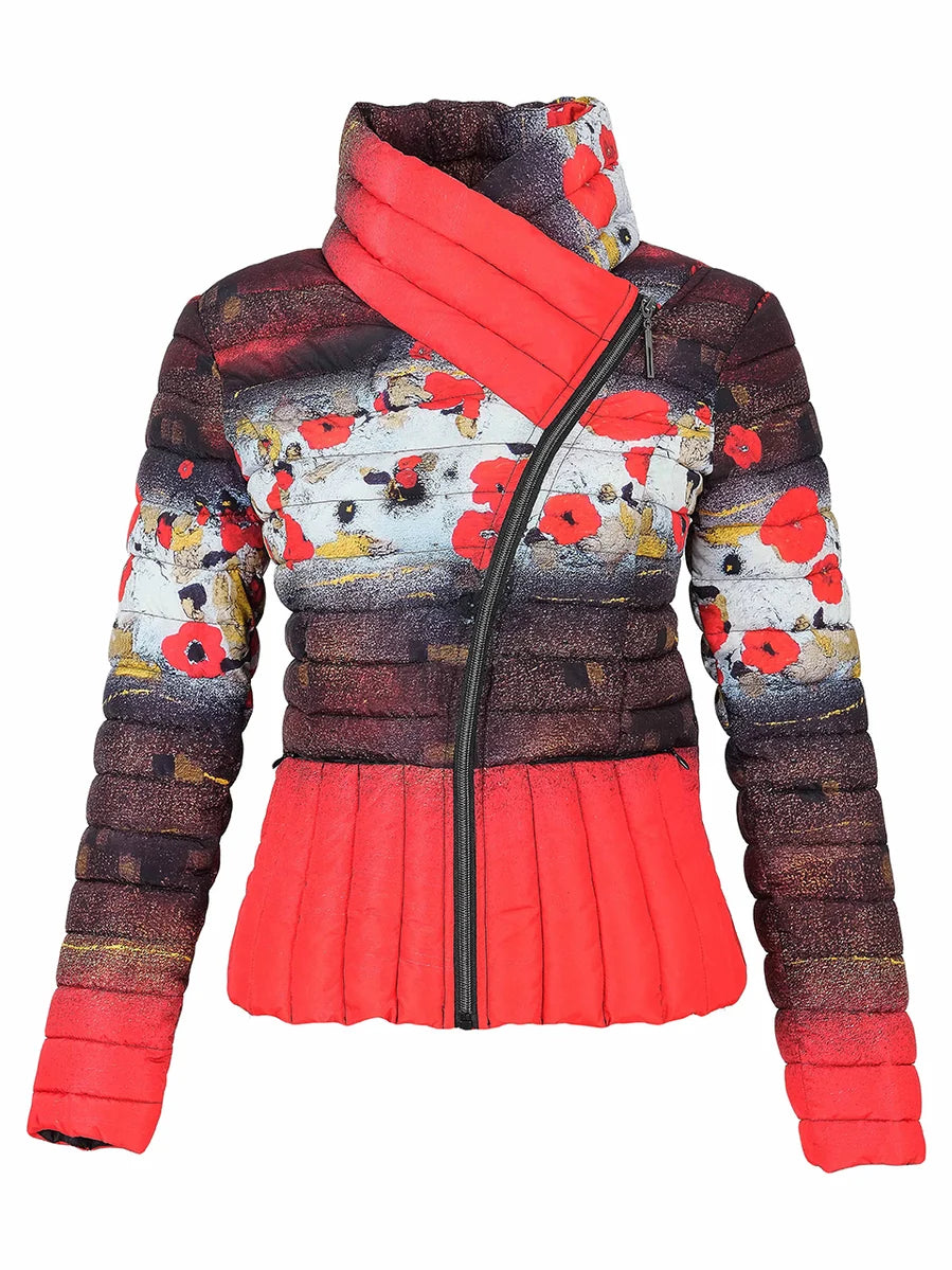 Chaqueta DOLCEZZA MONTREAL acolchada estampado abstracto floral