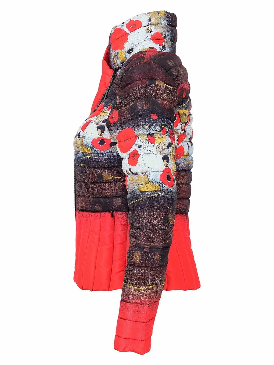 Chaqueta DOLCEZZA MONTREAL acolchada estampado abstracto floral