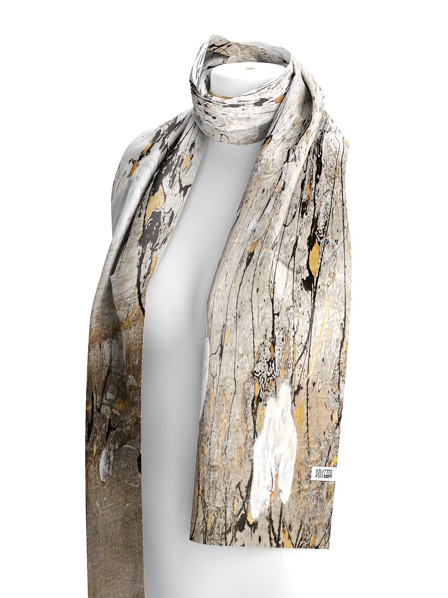 Pañuelo DOLCEZZA MONTREAL estampado beige y topo