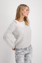 Jersey MONARI esponjoso cuello pico