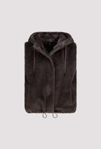 Chaleco MONARI piel sintética con capucha