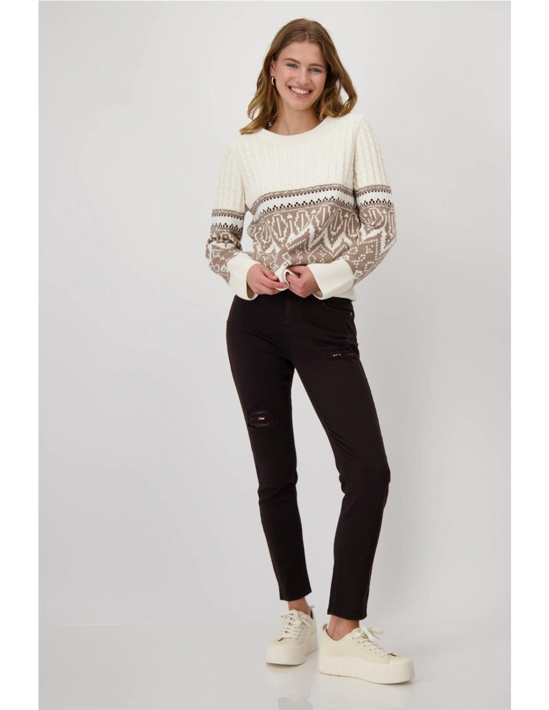 Pantalón MONARI desgastado marrón chocolate