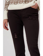 Pantalón MONARI desgastado marrón chocolate