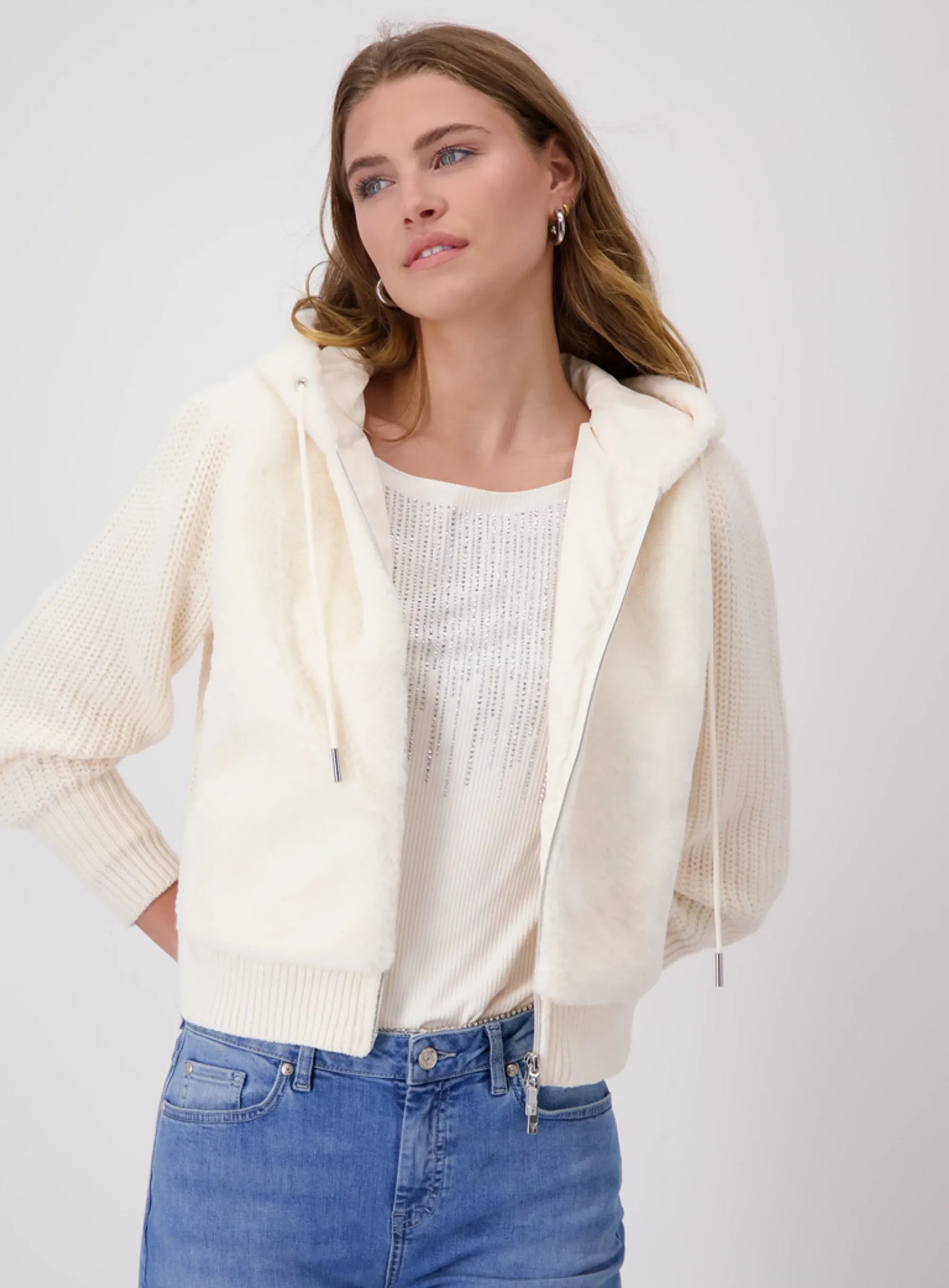 Cazadora MONARI punto y pelo