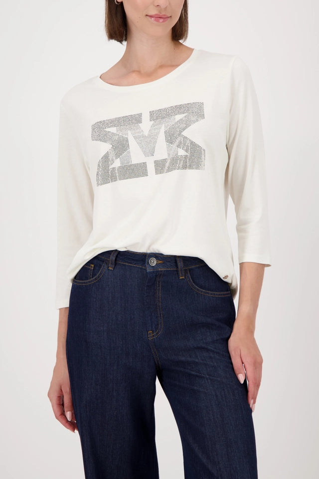 Camiseta MONARI blanca con letras