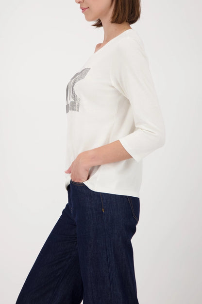 Camiseta MONARI blanca con letras