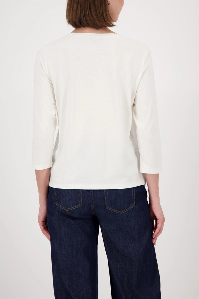 Camiseta MONARI blanca con letras