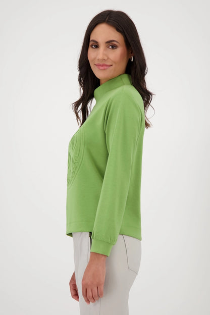 Sudadera MONARI con estampado 3D verde