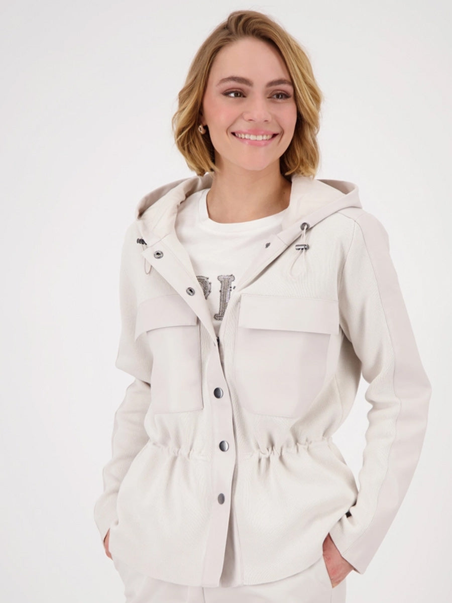 Cardigán MONARI con capucha color crema