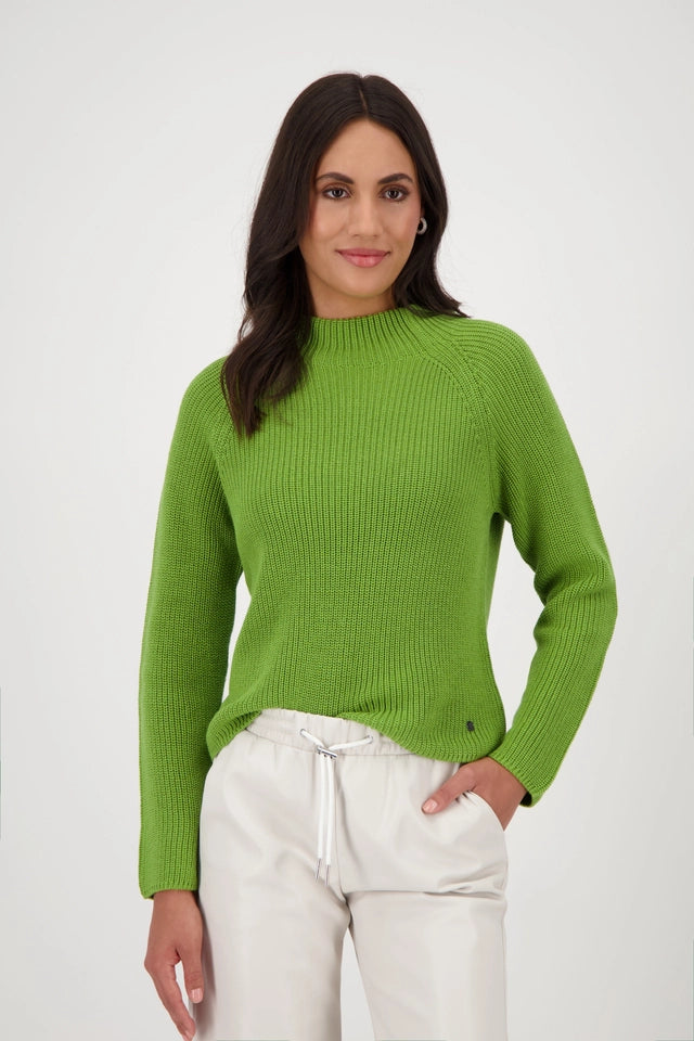 Jersey MONARI cuello alto verde