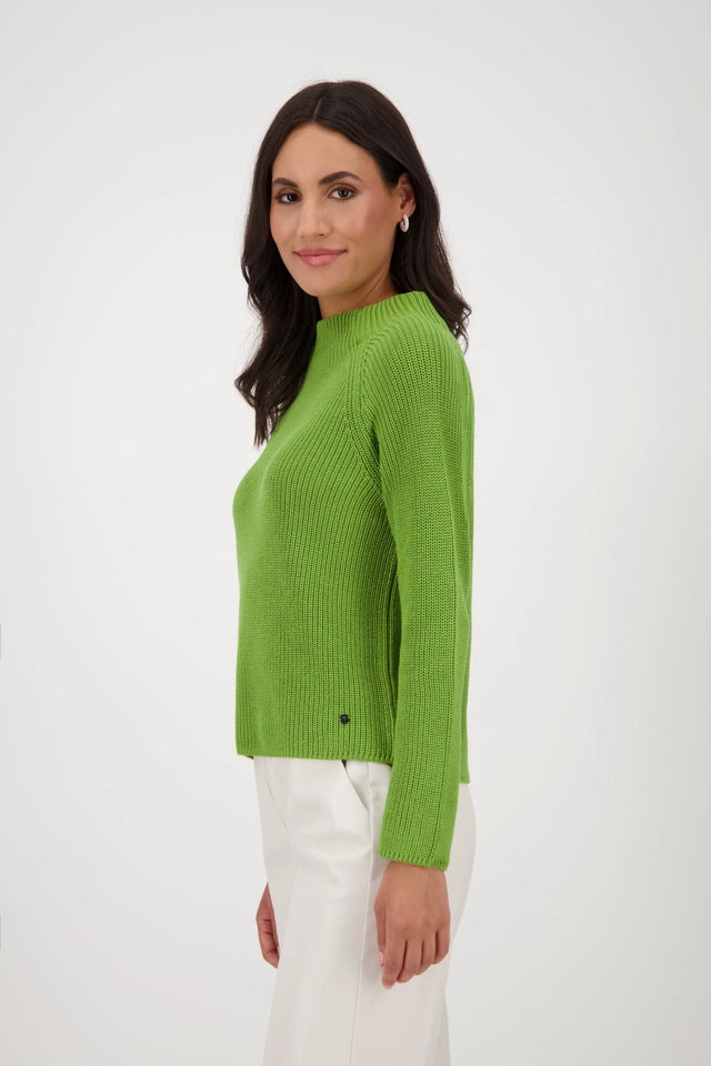 Jersey MONARI cuello alto verde