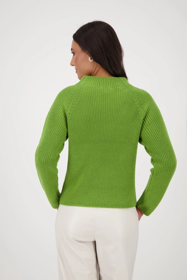 Jersey MONARI cuello alto verde