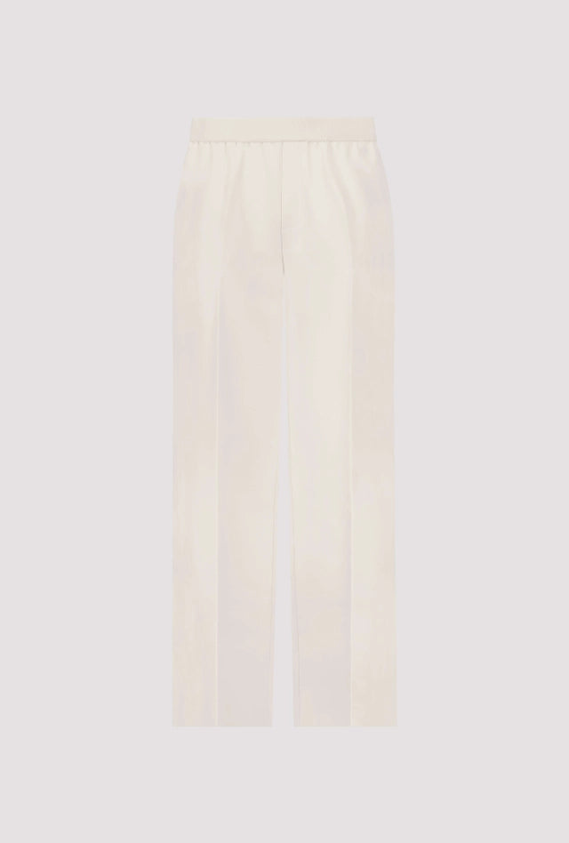 Pantalón MONARI recto con raya color crudo