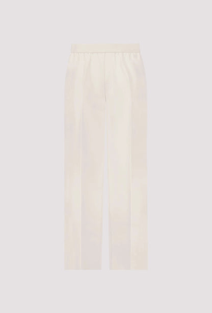 Pantalón MONARI recto con raya color crudo