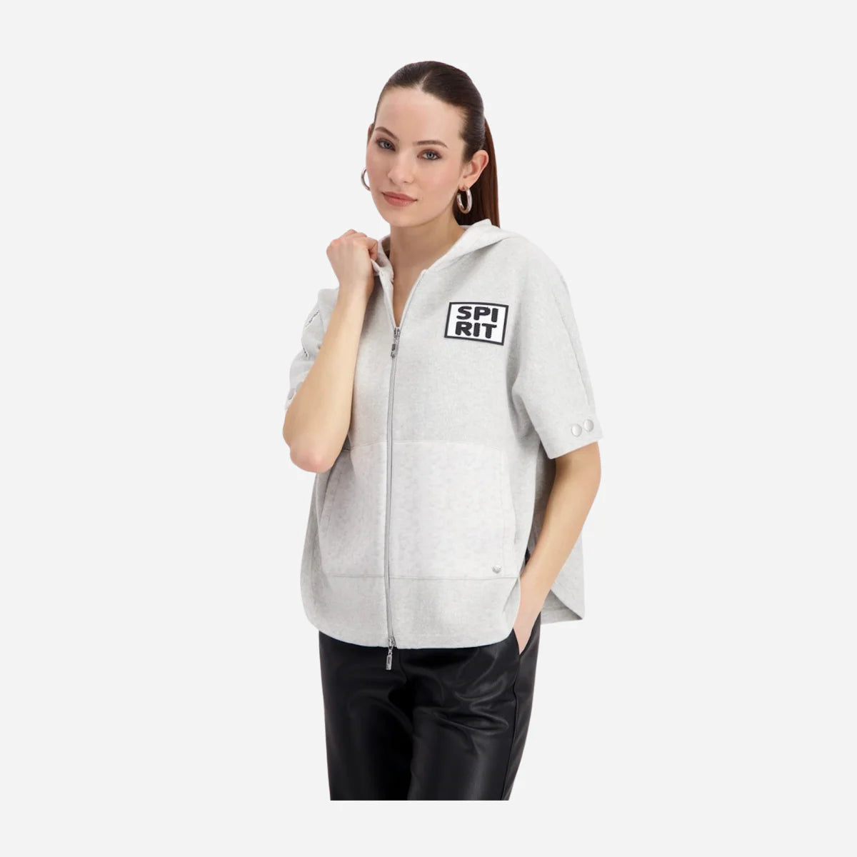 Capa MONARI gris con capucha