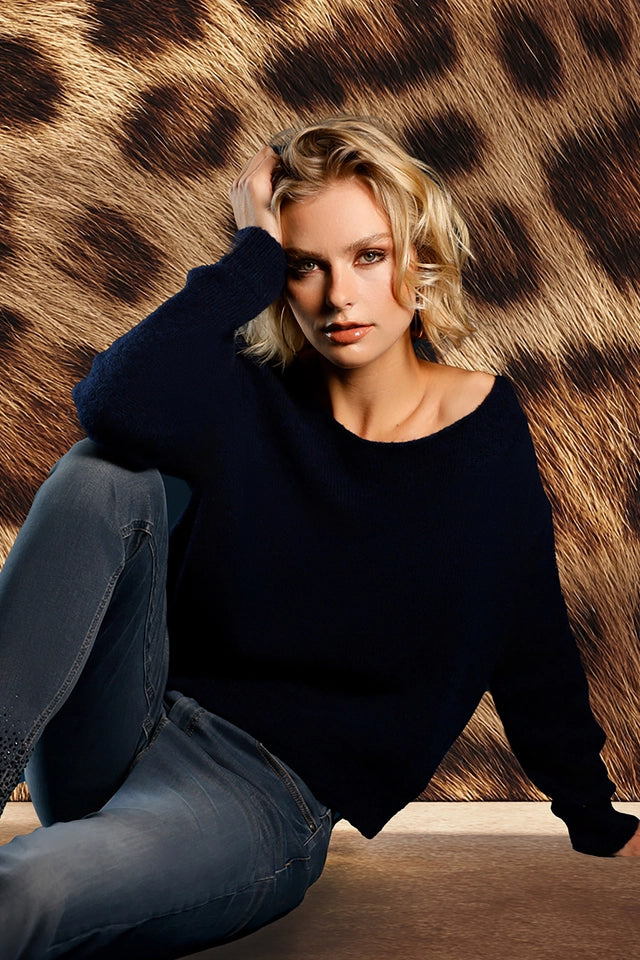 Jersey MONARI de tacto suave en negro