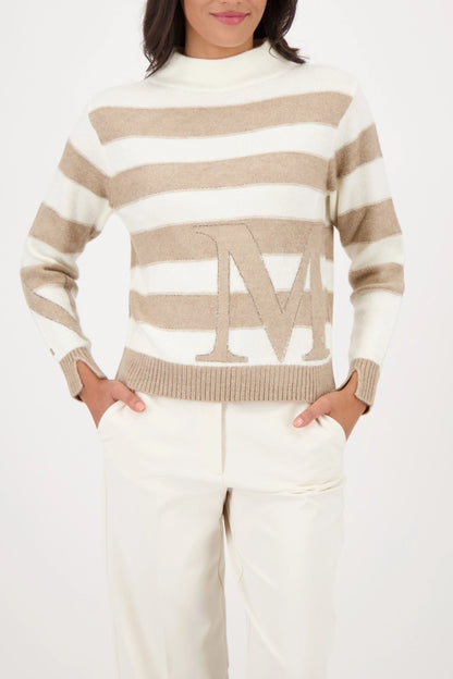 Jersey MONARI de rayas beige
