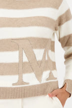 Jersey MONARI de rayas beige