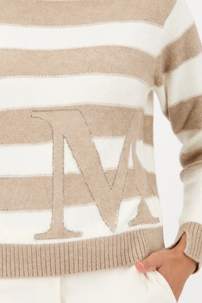 Jersey MONARI de rayas beige