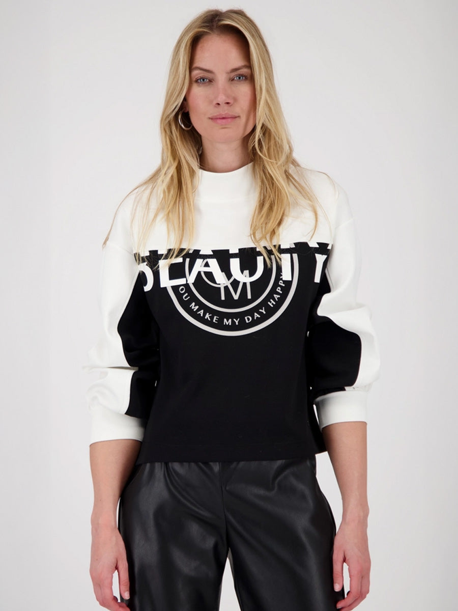 Sudadera MONARI bicolor blanco y negro