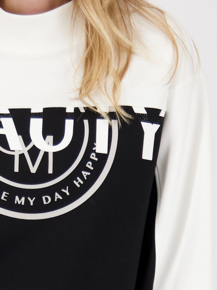 Sudadera MONARI bicolor blanco y negro