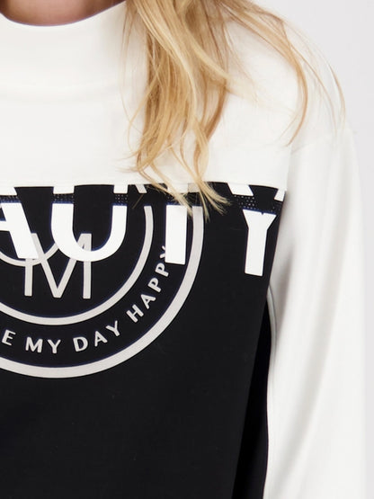 Sudadera MONARI bicolor blanco y negro