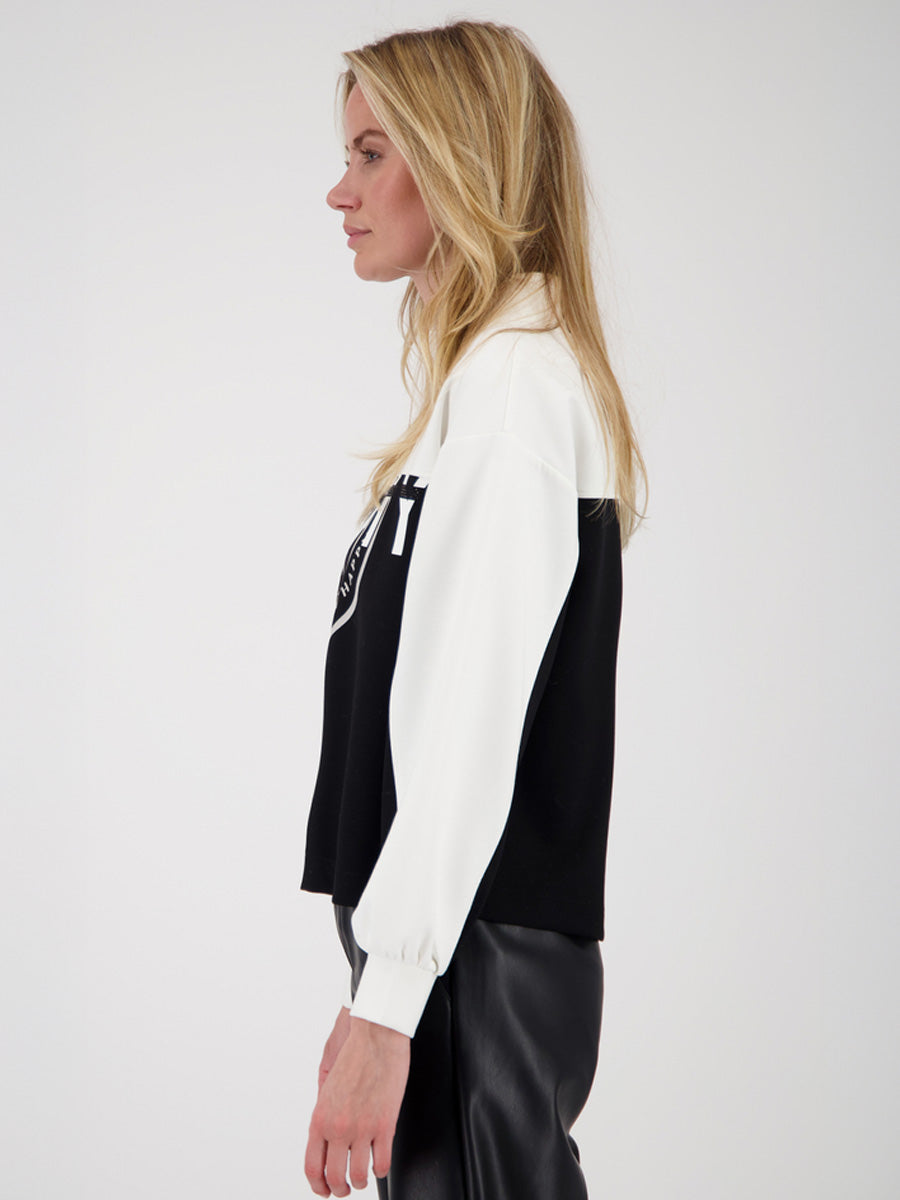 Sudadera MONARI bicolor blanco y negro