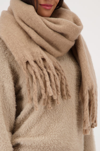 Bufanda MONARI color trufa esponjosa