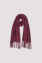 Bufanda MONARI color burdeos esponjosa