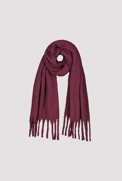 Bufanda MONARI color burdeos esponjosa