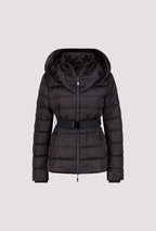 Chaqueta MONARI negra acolchada con cinturón