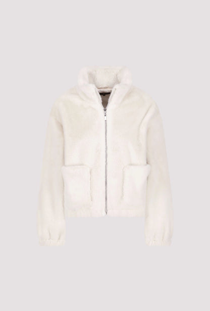 Chaqueta MONARI de pelo en color crudo