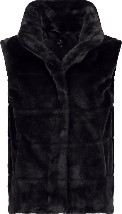 Chaleco MONARI mullido color negro