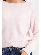 Jersey MONARI de punto color rosa emplovado