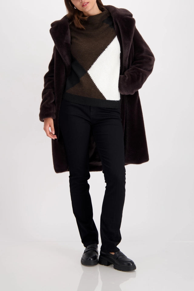 Jersey MONARI estampado rombos