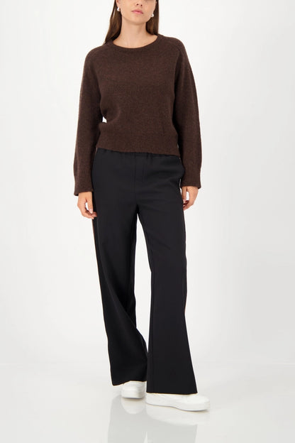Jersey MONARI punto suave color marrón