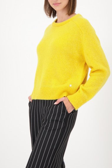 Jersey MONARI de punto suave color acacia