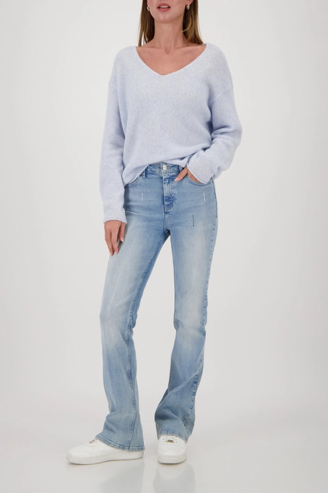 Jersey MONARI cuello pico azul