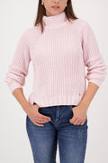 Jersey MONARI cuello alto color rosa