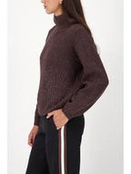 Jersey MONARI de hilo chenilla color marrón