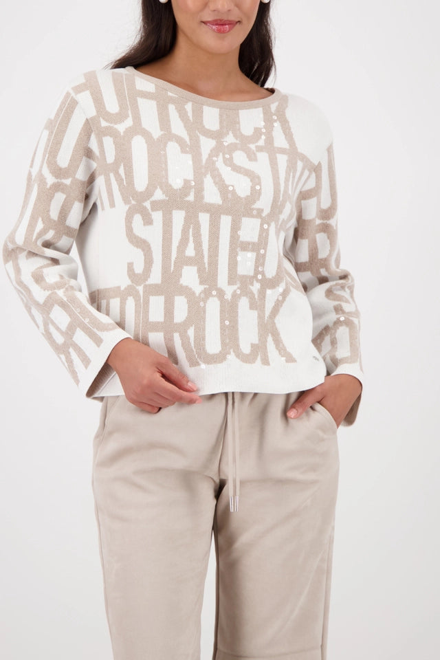 Jersey MONARI con estampado de texto