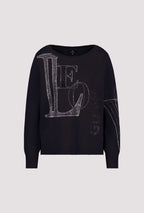 Jersey MONARI con pedrería color negro