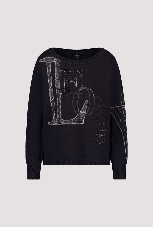 Jersey MONARI con pedrería color negro