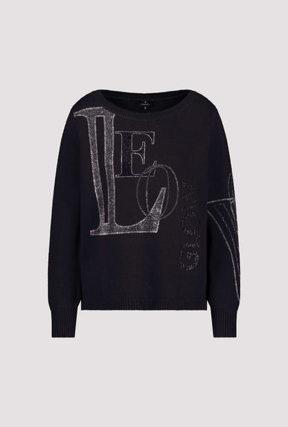 Jersey MONARI con pedrería color negro