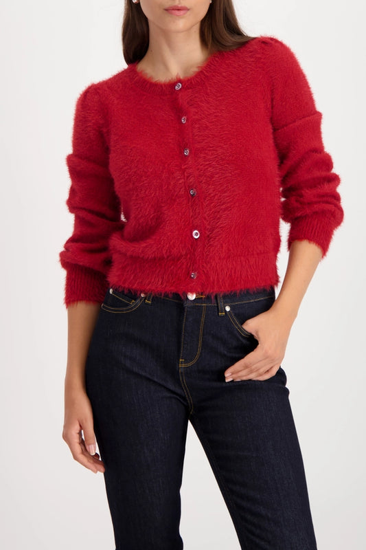 Cárdigan MONARI esponjoso rojo