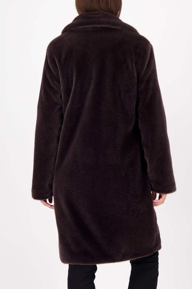 Abrigo MONARI de piel sintética esponjoso