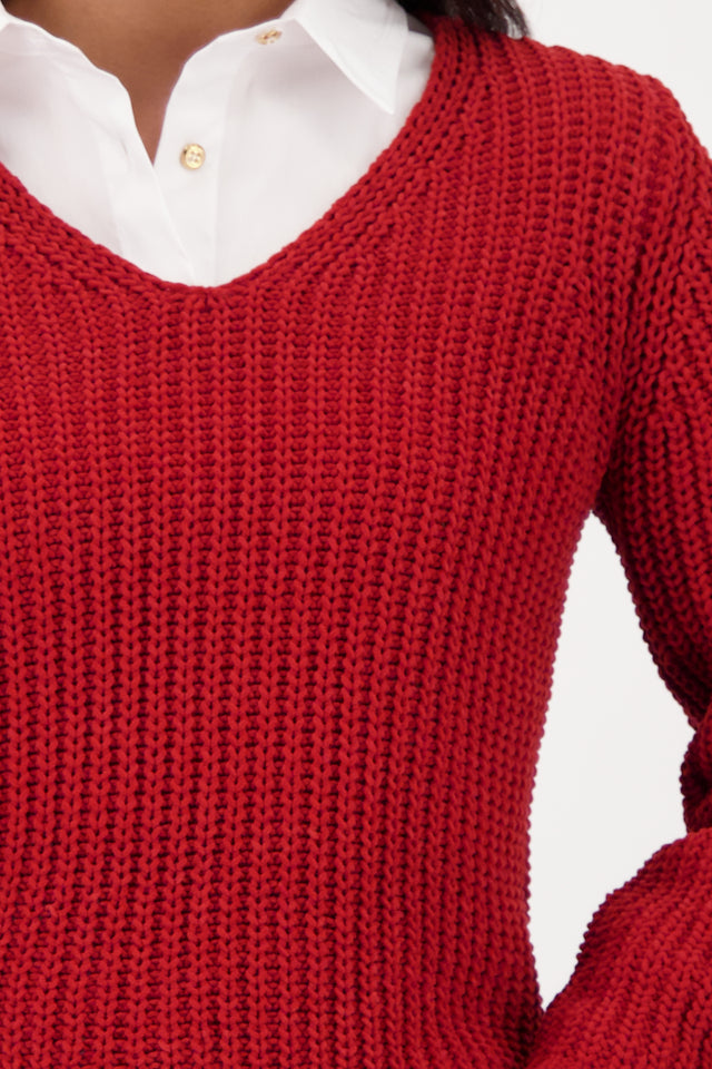 Jersey MONARI chenilla rojo