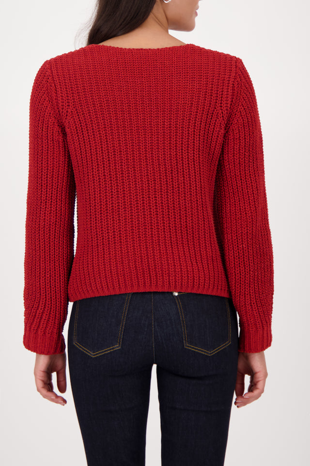 Jersey MONARI chenilla rojo