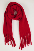 Bufanda MONARI color rubí esponjosa